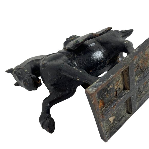 VTG Horse Sculpture Black Painted Decorative Statue Paperweight 2 LBS 1.1 OZ - Picture 8 of 8